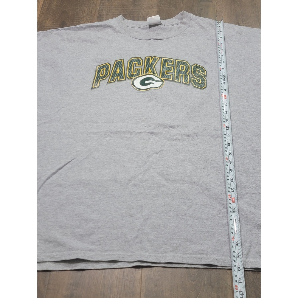 NFL Green Bay Packers Graphic T-Shirt Mens Gray Short Sleeve Football Tee 3XL